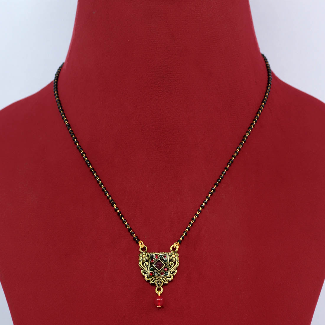 Maroon & Green Color 5 Piece Of Mangalsutra Combo (MS164CMB)