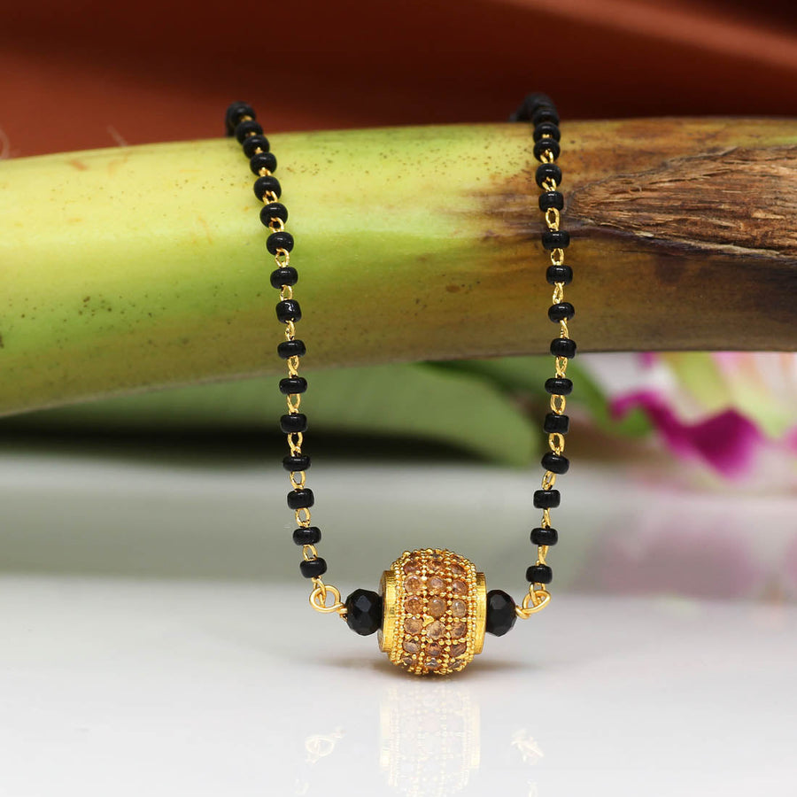 Gold Color American Diamond Mangalsutra (MS262GLD)