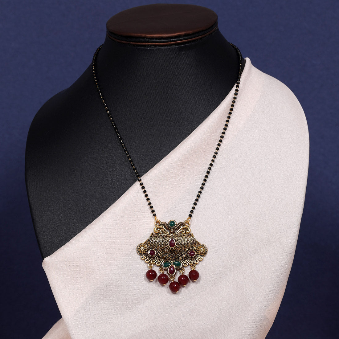 Maroon & Green Color Mangalsutra (MS288MG)