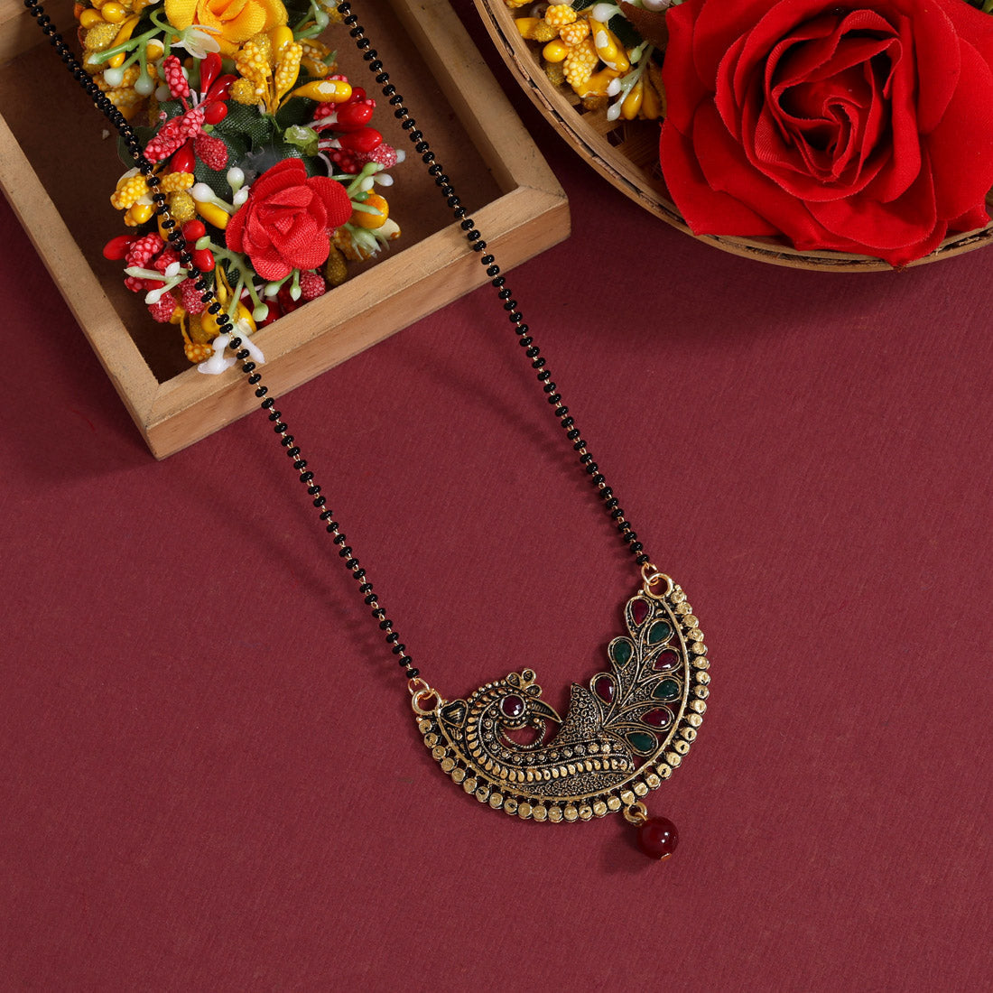 Maroon & Green Color Mangalsutra (MS292MG)