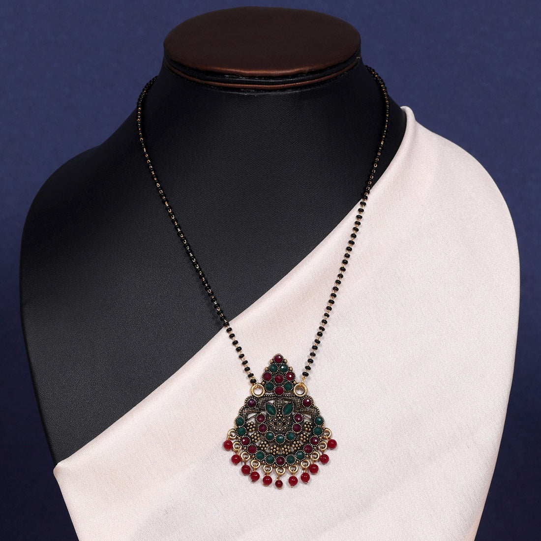 Maroon & Green Color Mangalsutra (MS295MG)
