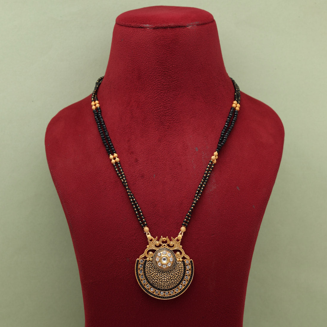 White Color Long Mangalsutra (MS304WHT)