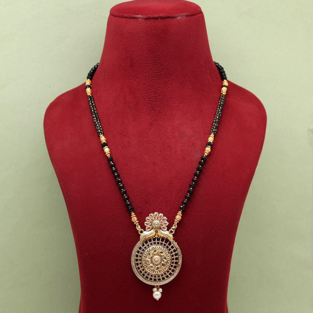 White Color Long Mangalsutra (MS307WHT)