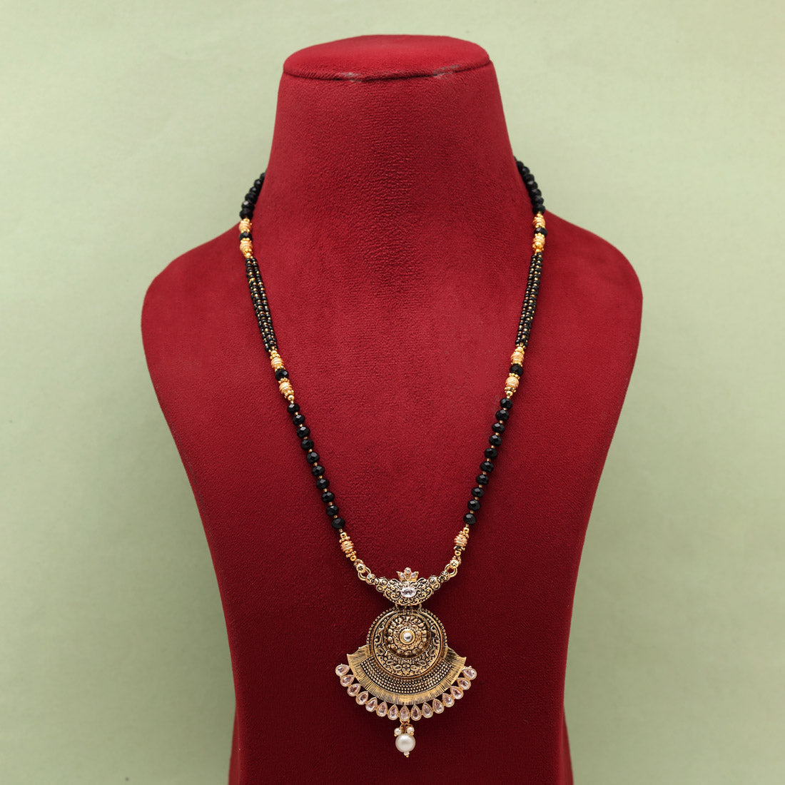 White Color Long Mangalsutra (MS309WHT)