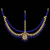 Blue Color Imitation Pearl & Kundan Work Matha Patti (MTP38BLU)