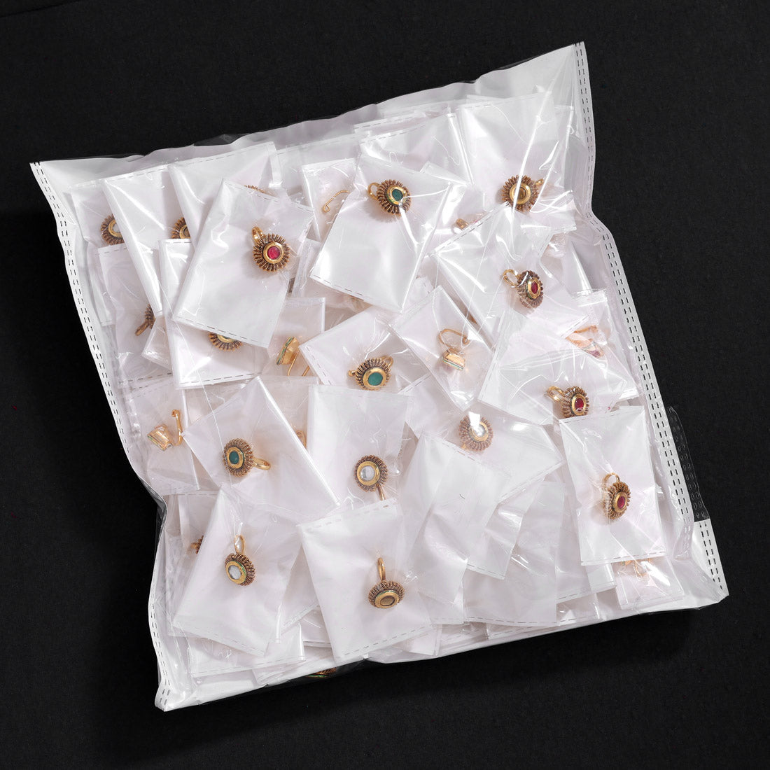 100 Pieces Nose Pin Assorted Color And Design Combo (NSP285CMB)