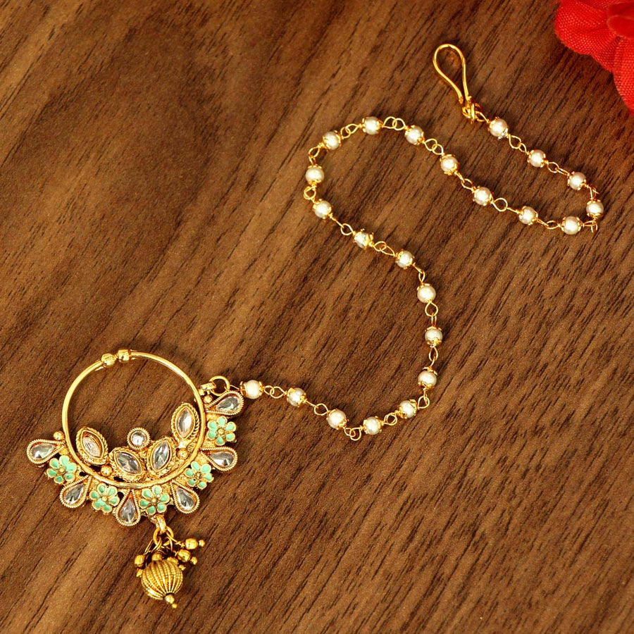 Gold Color Nose Nath (NTH267GLD)