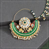 Green Color Kundan & Beads Nose Nath (NTH305GRN)