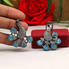 Sky Blue Color Premium American Diamond Earrings (PADE366SBLU)