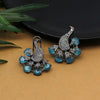 Sky Blue Color Premium American Diamond Earrings (PADE366SBLU)