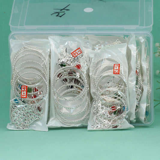 Multi Color 11 Set Of Kids Bangles Combo Size(5 Set Of 1.12, 3 Set Of 1.14, 3 Set Of 2.0) (PLKBCMB509)