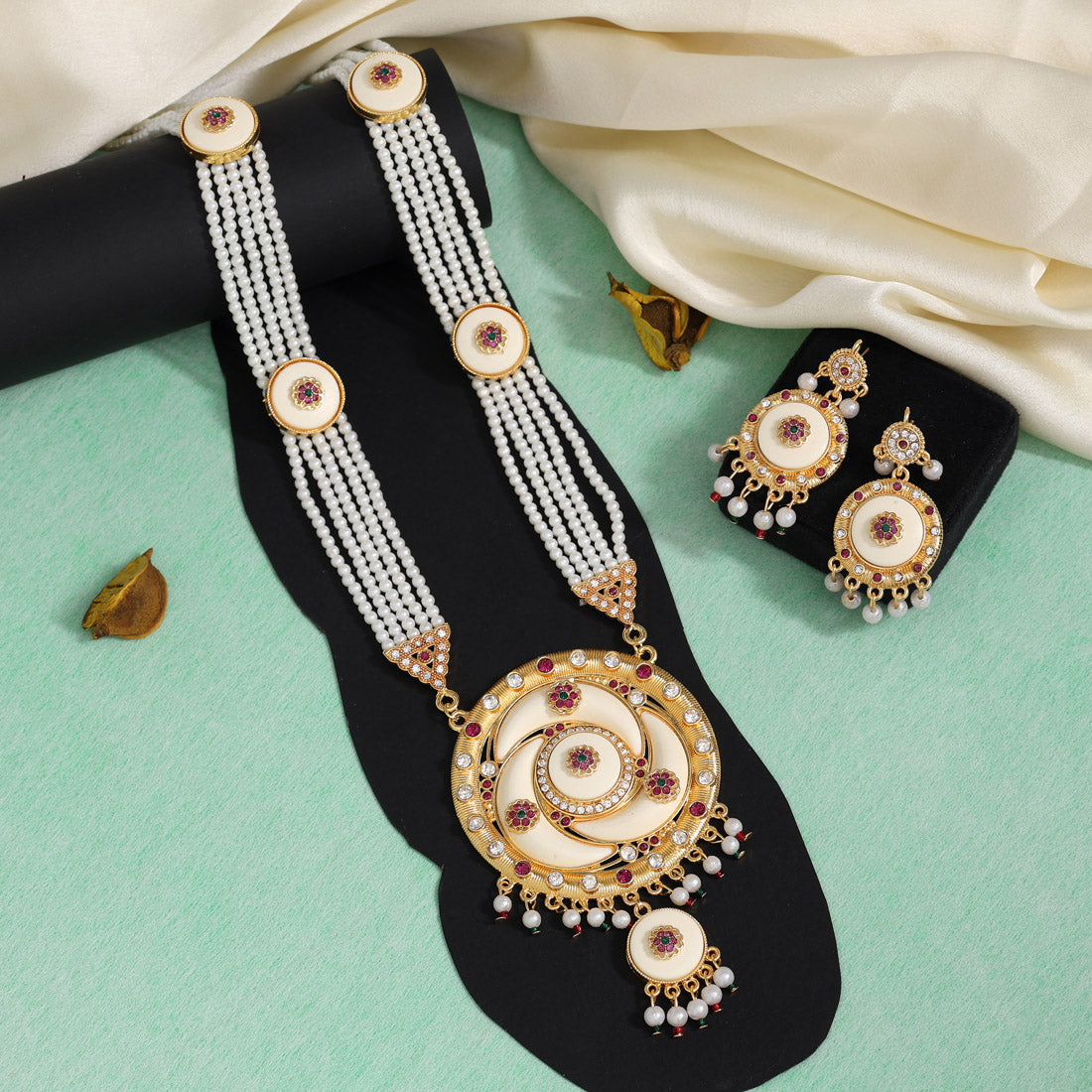 Multi Color Rajputi Jewellery Rani Haar (PN788MLT)