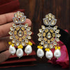 Yellow Color American Diamond Premium Polki Earrings (PPLE106YLW)