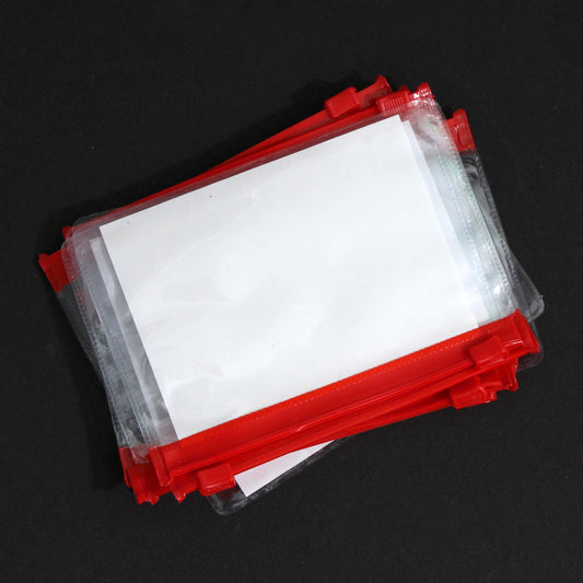 Red Color 12 Pieces Of Plastic Jewellery Pouch (PTB114CMB)