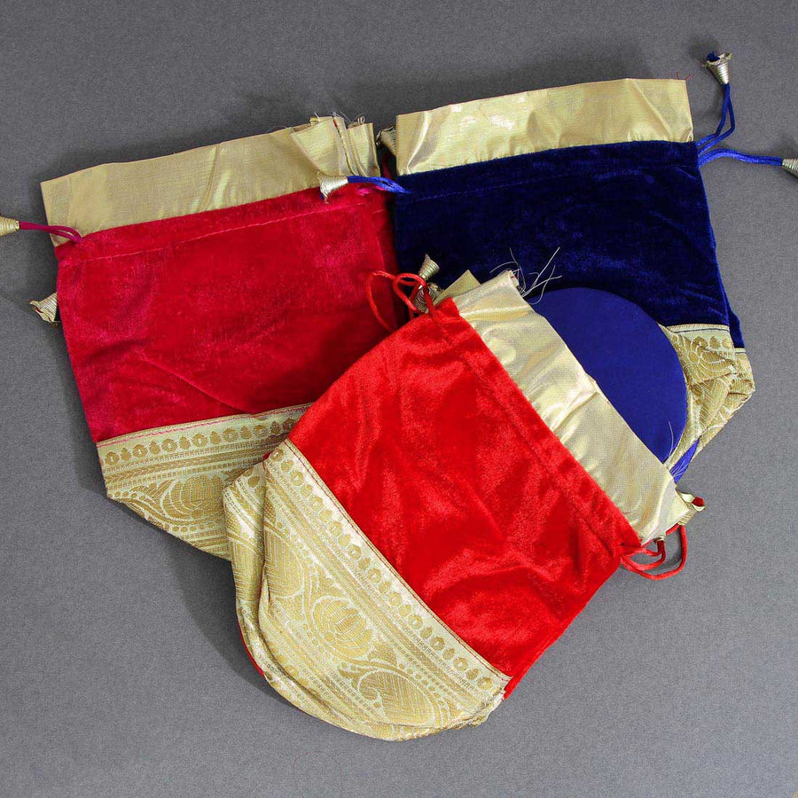 Multi Color 6 Potli Velvet Bags (PTB115CMB)