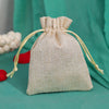 Cream & Beige Color 15 Pieces Of Jute Potli Bags (PTB222CMB)