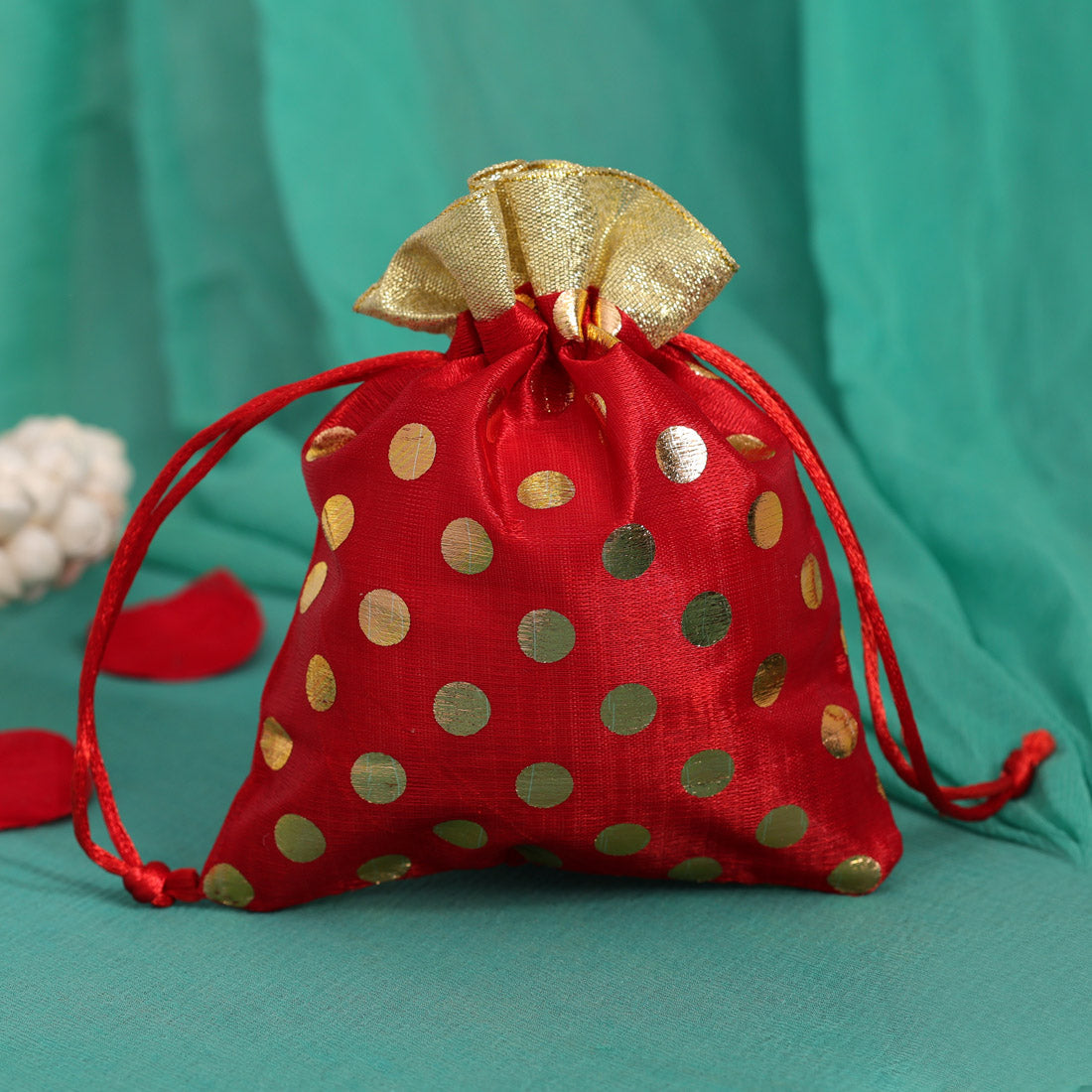 Assorted Color And Design 20 Potli Bags (PTB229CMB)