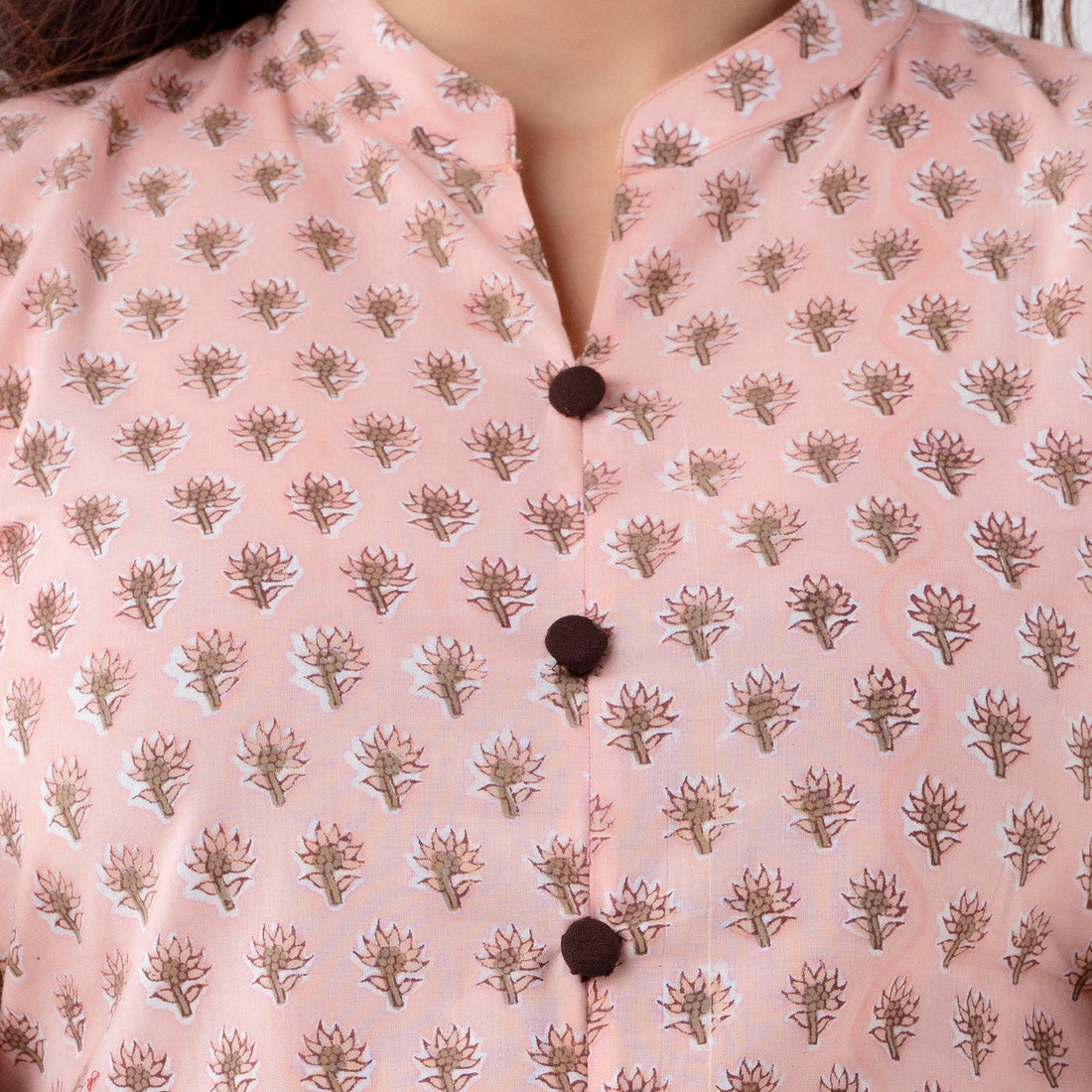 Peach Color Straight Kurta (RK200PCH-L)