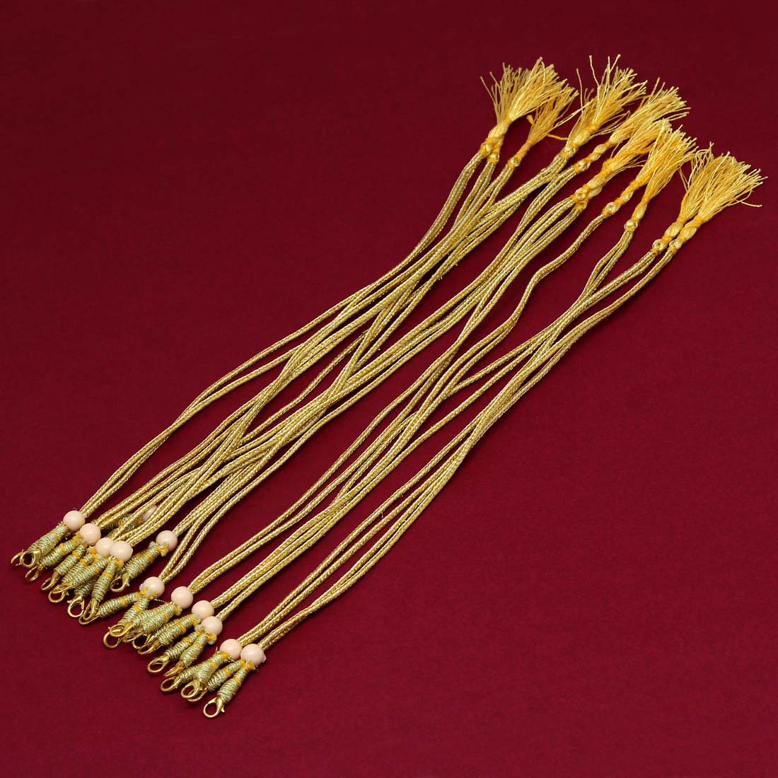 Gold Color 12 Pieces Of Adjustable Rope(Dori) For Necklace Jewellery Raw Material (ROPE101GLD)
