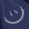 Silver Color Stone Necklace Set (STN184SLV)