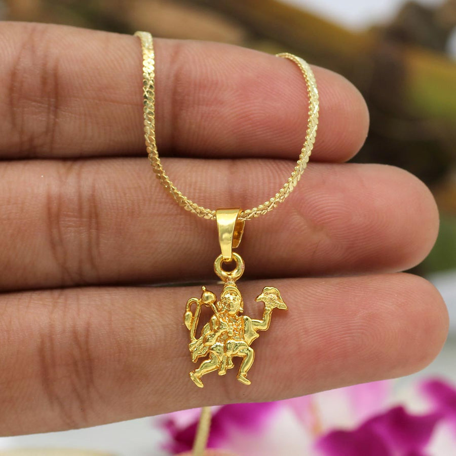 Gold Color Lord Hanuman Temple Locket (TL121GLD)