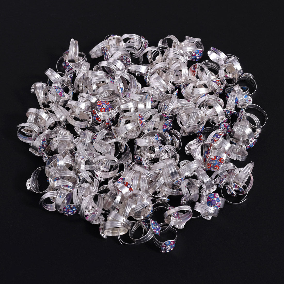 Assorted Color Toe Rings (Bichhiya) Combo Of 98 Pairs (TOER178CMB)