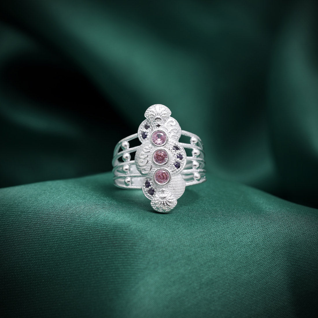 Multi Color Assorted Design Toe Rings (Bichhiya) Combo Of 2 Pairs (TOER208CMB)