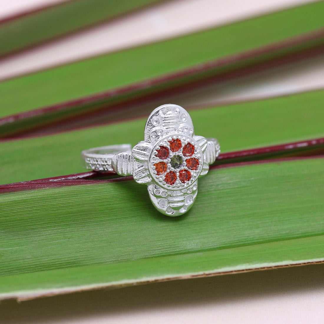 Multi Color Assorted Design Toe Rings (Bichhiya) Combo Of 2 Pairs (TOER210CMB)