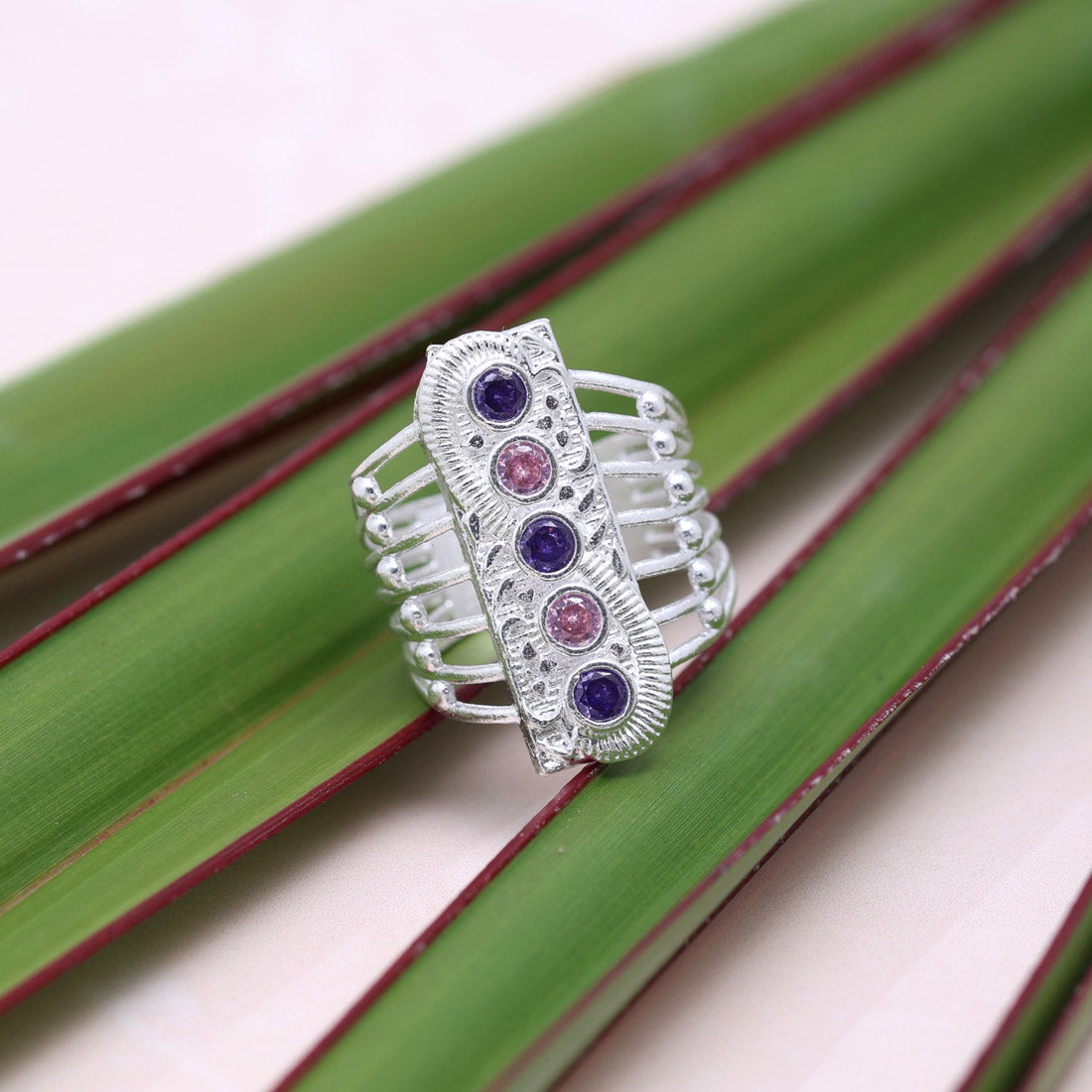 Multi Color Assorted Design Toe Rings (Bichhiya) Combo Of 2 Pairs (TOER211CMB)