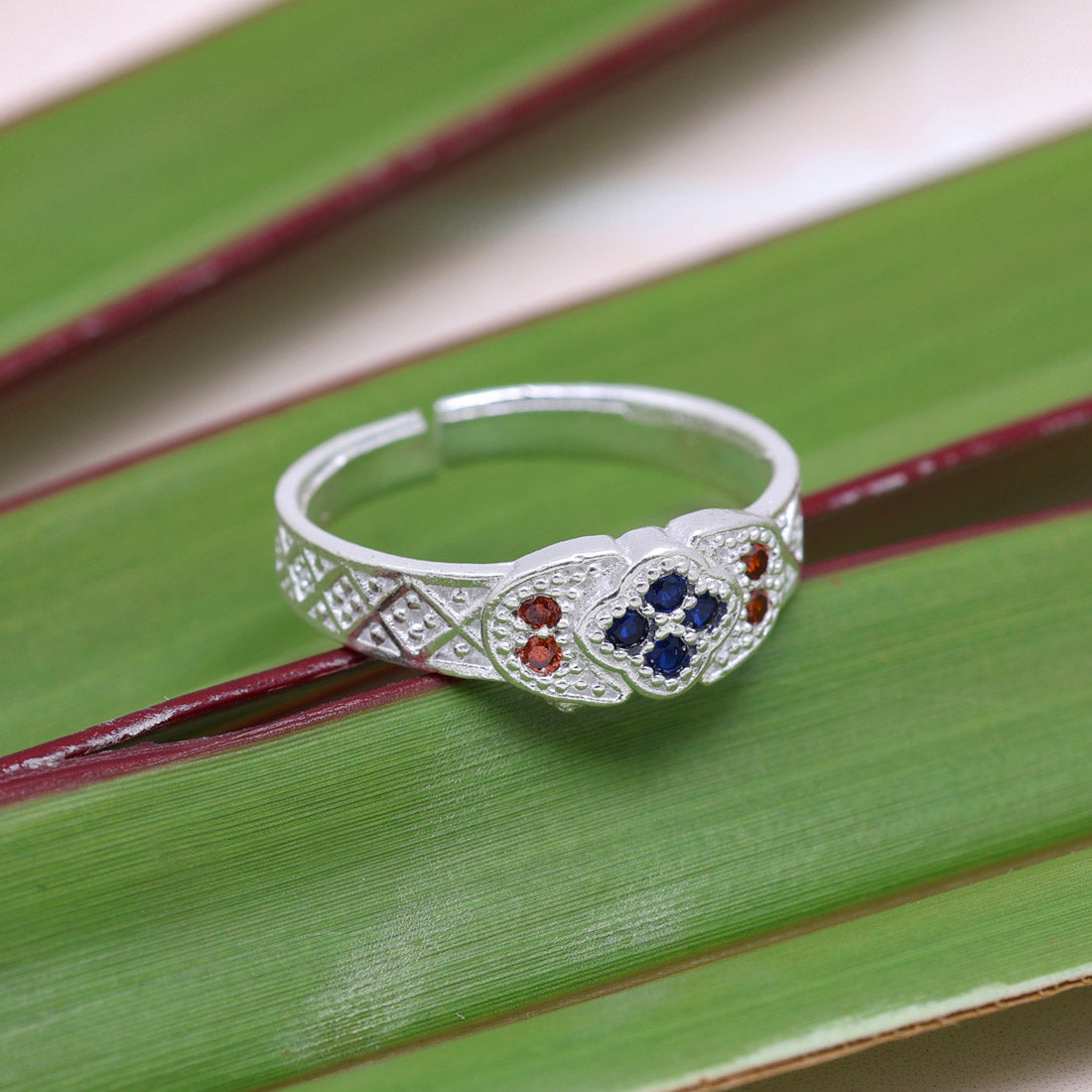 Multi Color Assorted Design Toe Rings (Bichhiya) Combo Of 3 Pairs (TOER217CMB)