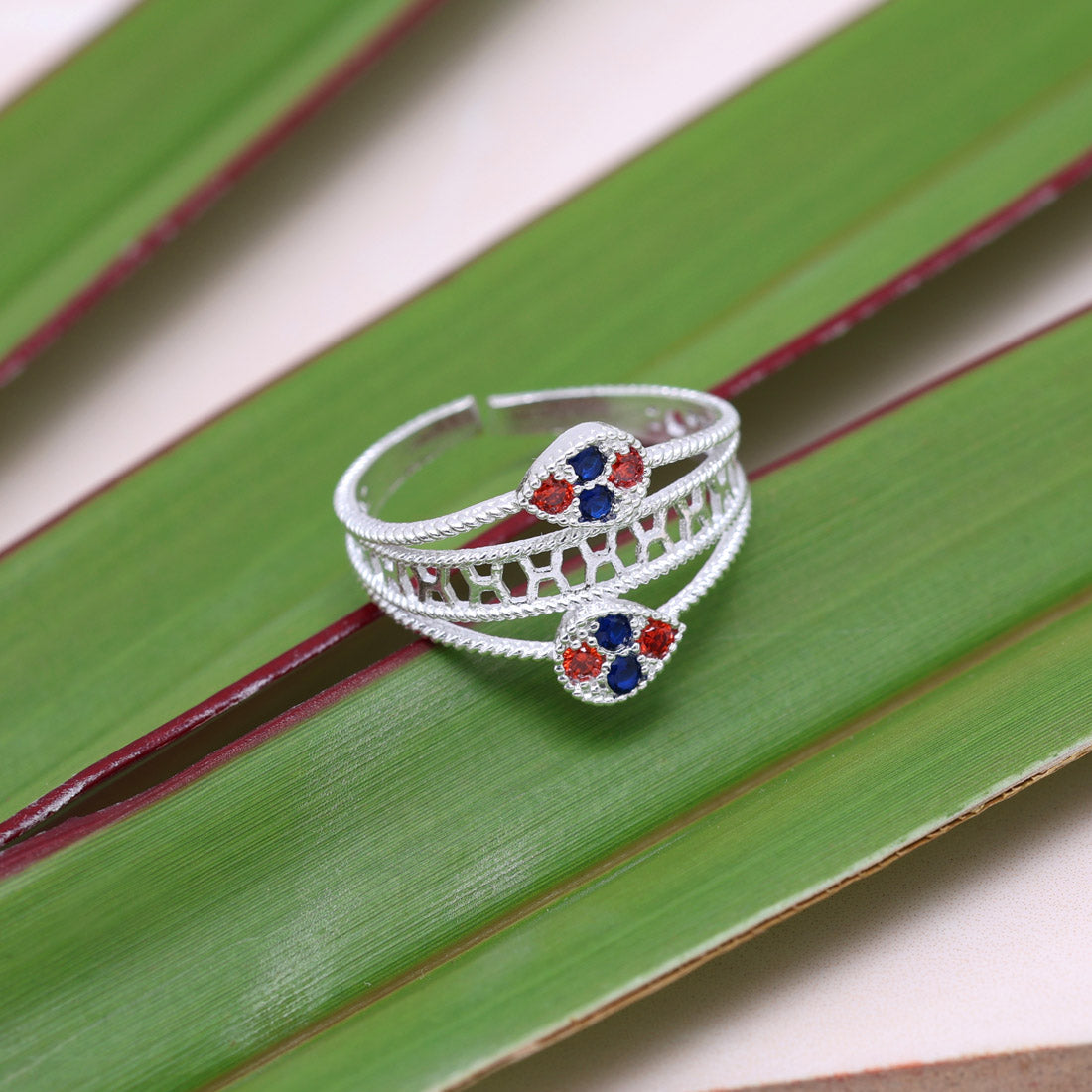 Multi Color Assorted Design Toe Rings (Bichhiya) Combo Of 3 Pairs (TOER219CMB)