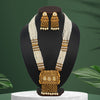 Gold Color Vilandi Kundan Long Matte Gold Temple Necklace Set (TPLN306GLD)