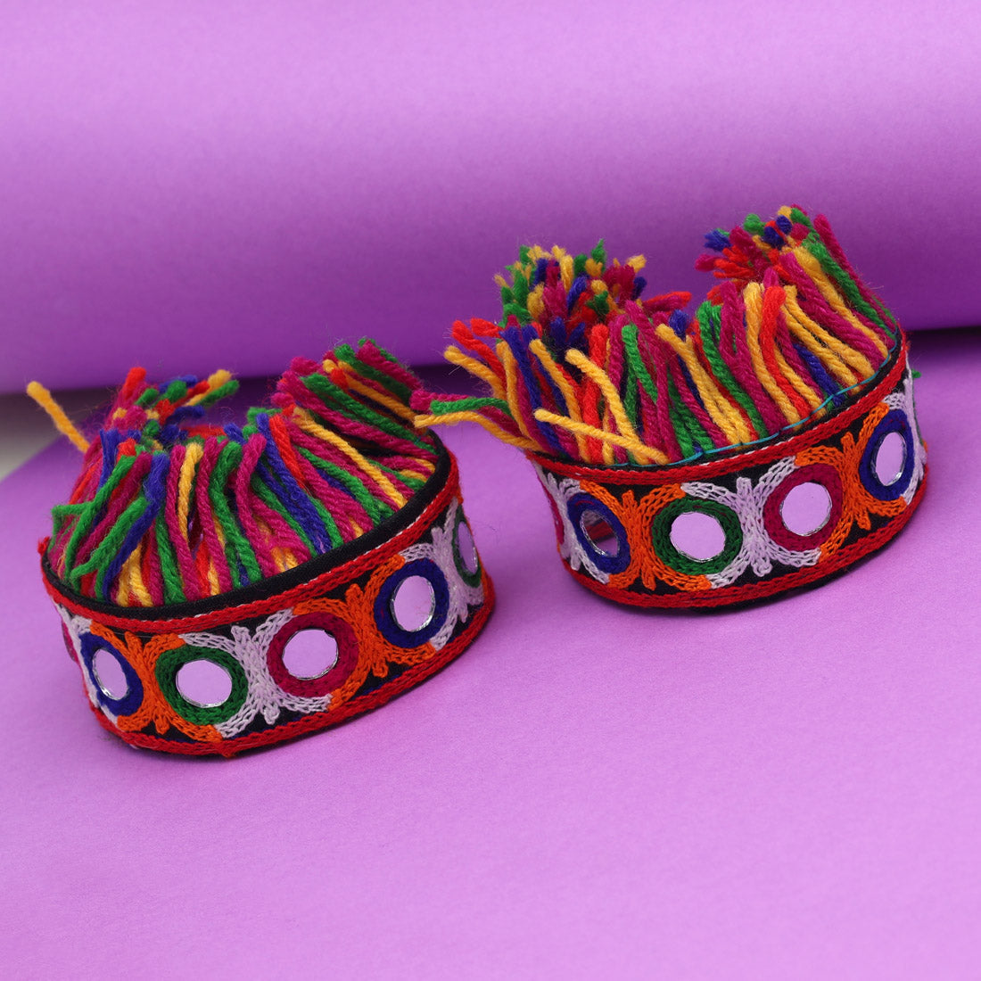 Multi Color Oxidised Thread Work 1 Pair Of Bracelet (TRB169MLT)