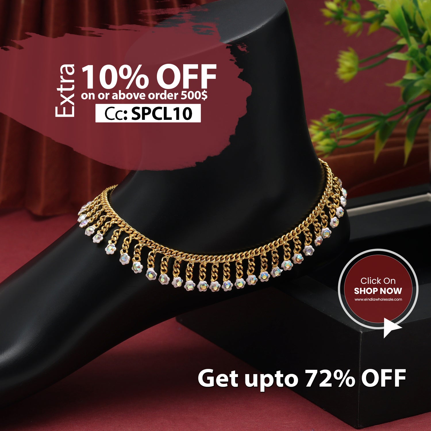 Oxidised Anklets