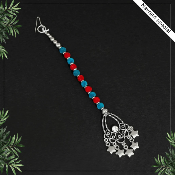 Oxidised Maang Tikka
