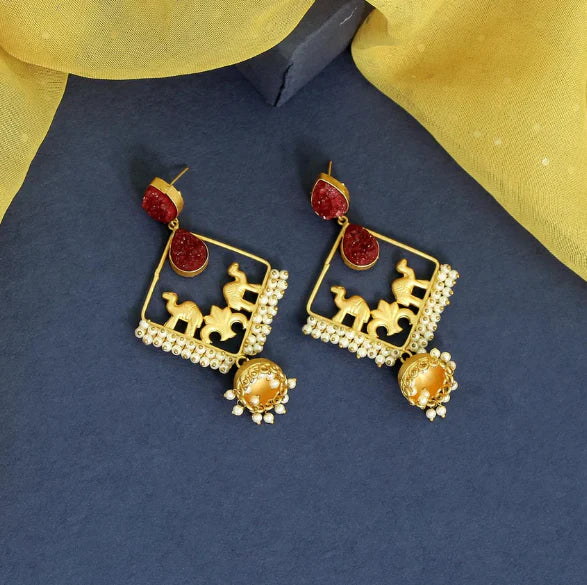 Matte Gold Earrings