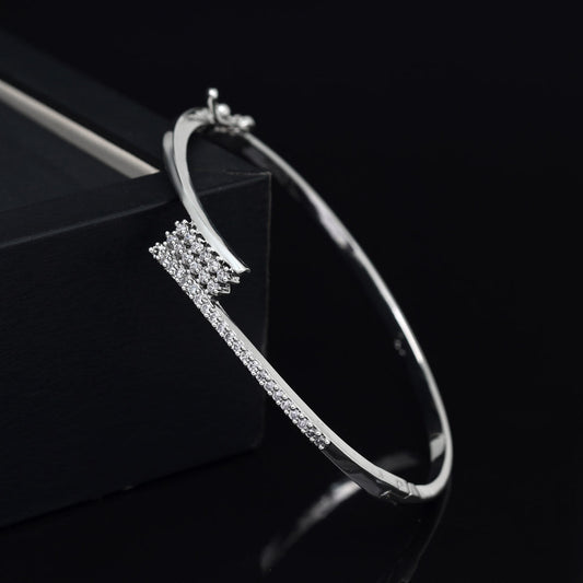 Silver Color American Diamond Bracelet (ADB314SLV)