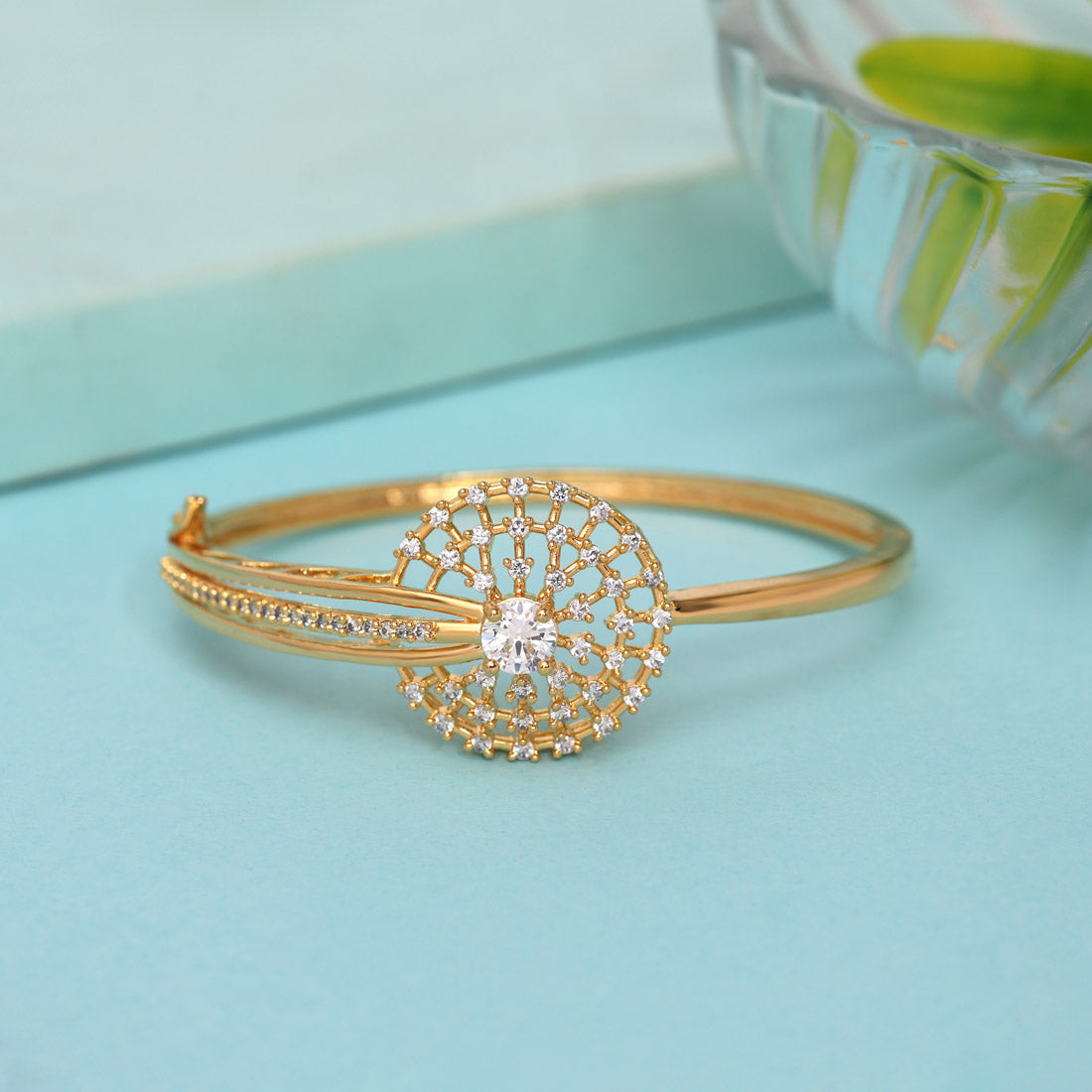 White Color American Diamond Bracelet (ADB317WHT)