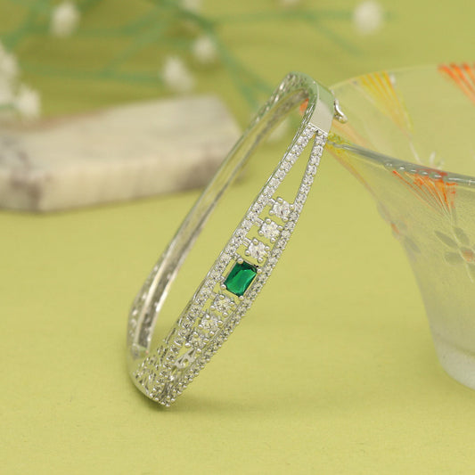 Green Color American Diamond Bracelet (ADB322GRN)