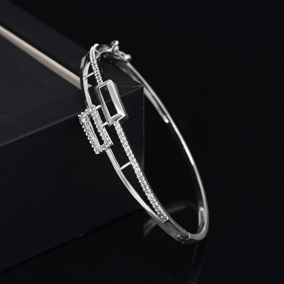 Silver Color American Diamond Bracelet (ADB333SLV)