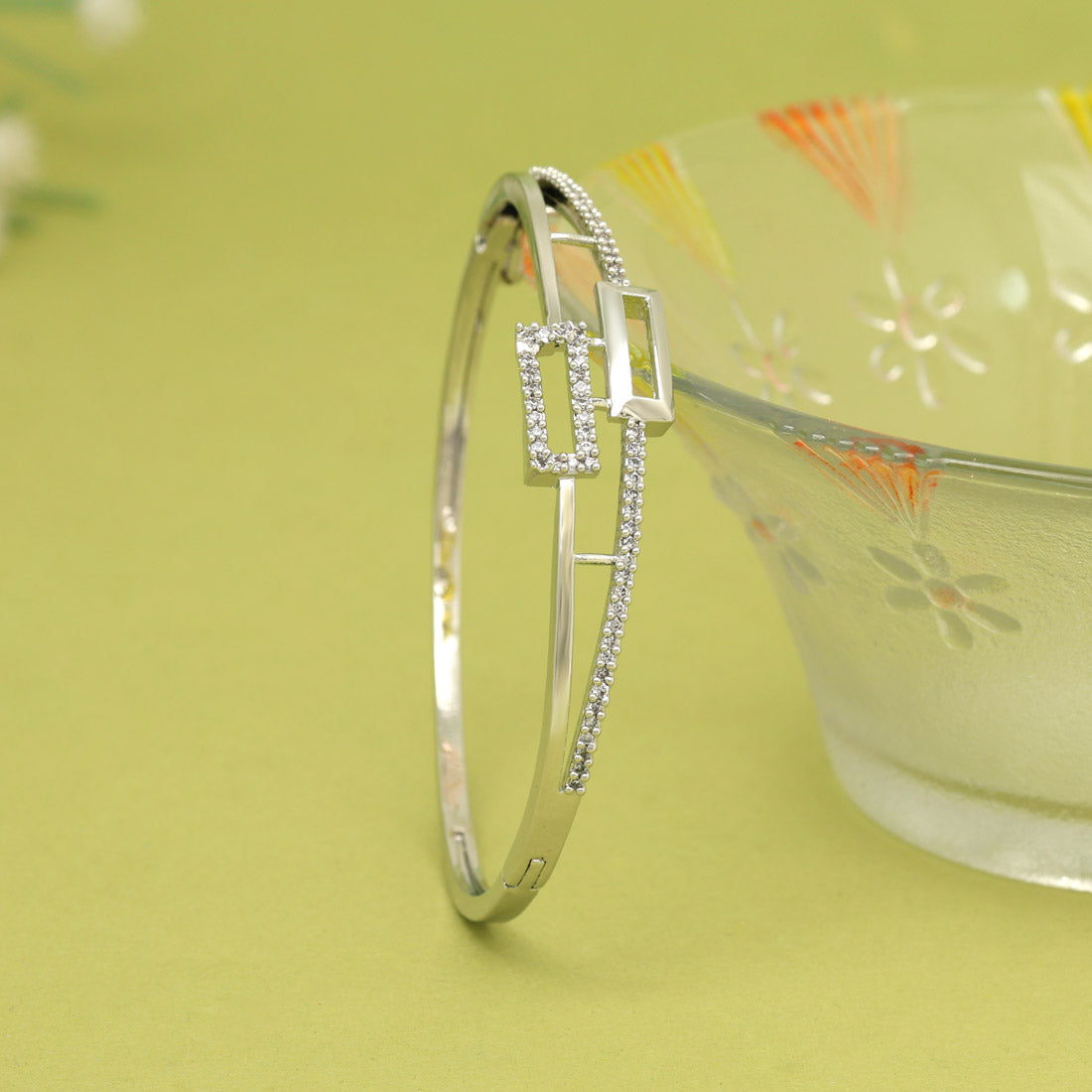 Silver Color American Diamond Bracelet (ADB333SLV)