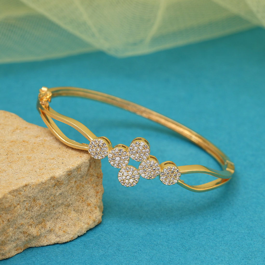 White Color American Diamond Bracelet (ADB340WHT)
