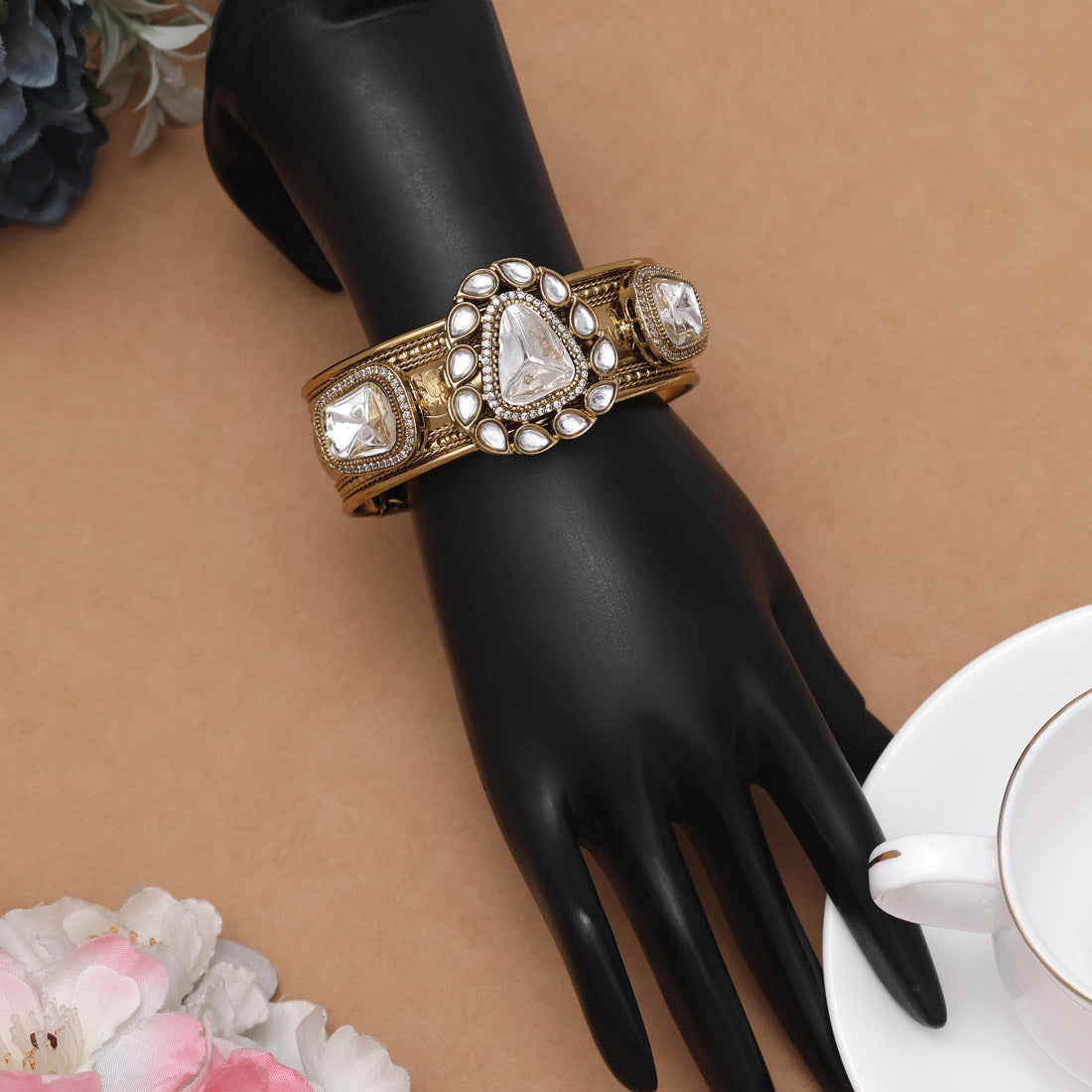 White Color American Diamond Bracelet With Graceful Minimalist Aesthetic