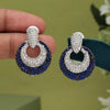 Blue Color American Diamond Earrings (ADE370BLU)