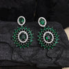 Green Color American Diamond Earrings (ADE484GRN)
