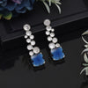 Blue Color American Diamond Earrings (ADE531BLU)