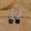 Green Color American Diamond Earrings (ADE531GRN)