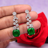 Green Color American Diamond Earrings (ADE531GRN)