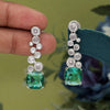 Light Green Color American Diamond Earrings (ADE531LGRN)