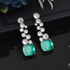 Light Green Color American Diamond Earrings (ADE531LGRN)